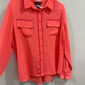 Investments Vibrant Coral Button-Down Shirt